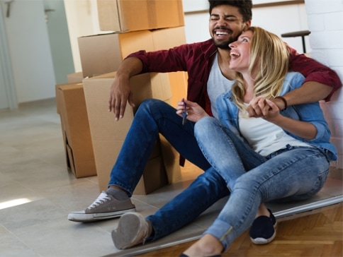 young couple are smiling young couple are smiling
